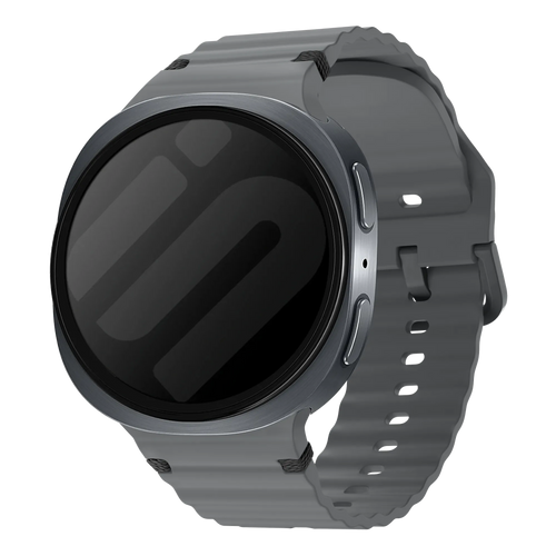 Samsung Galaxy Watch 8 - 40mm Wave Silicone Strap (Dark Grey)