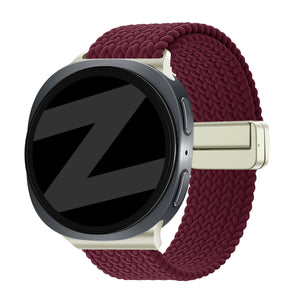 Bandz Samsung Galaxy Watch 8 Classic Magnetic Braided Strap (Wine Red)