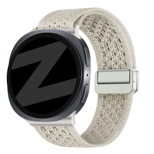 Bandz Samsung Galaxy Watch 8 - 44mm Vintage Nylon Strap (Starlight)
