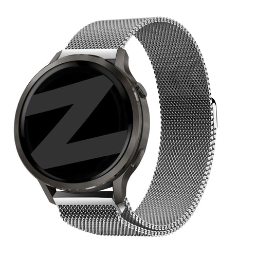 Bandz Garmin Forerunner 255s Milanese Loop Strap (Silver)
