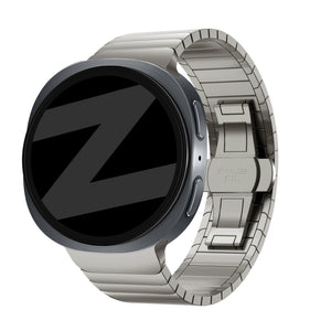 Bandz Samsung Galaxy Watch 9 - 40mm Steel Strap 'One Bead' (Titanium)