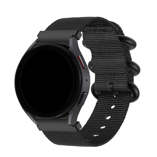 BALR Samsung Galaxy Watch 4 Classic 42mm Nylon Strap with Buckle (Black)