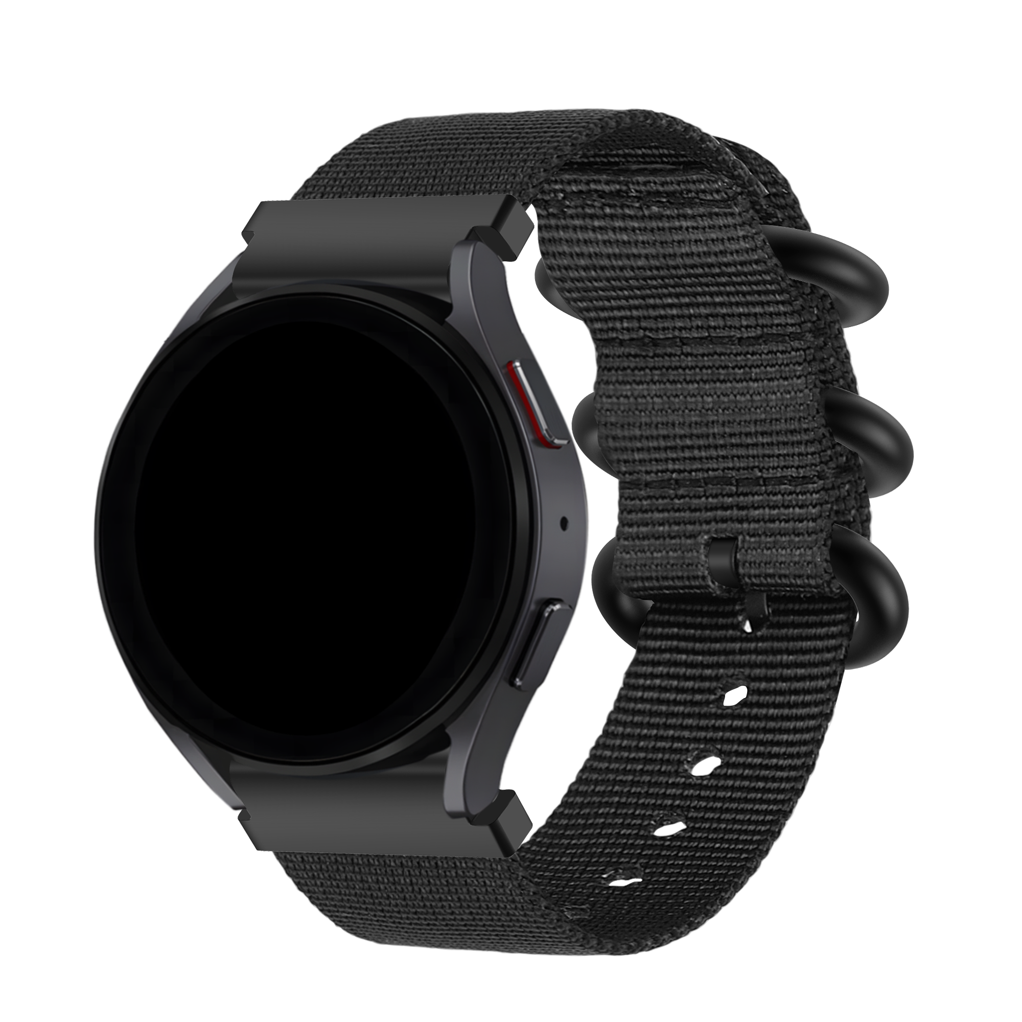 BALR Samsung Galaxy Watch 4 Classic 42mm Nylon Strap with Buckle (Black)