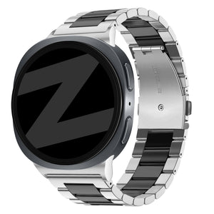 Bandz Samsung Galaxy Watch 8 - 44mm Steel Strap 'Classic' (Silver/Black)