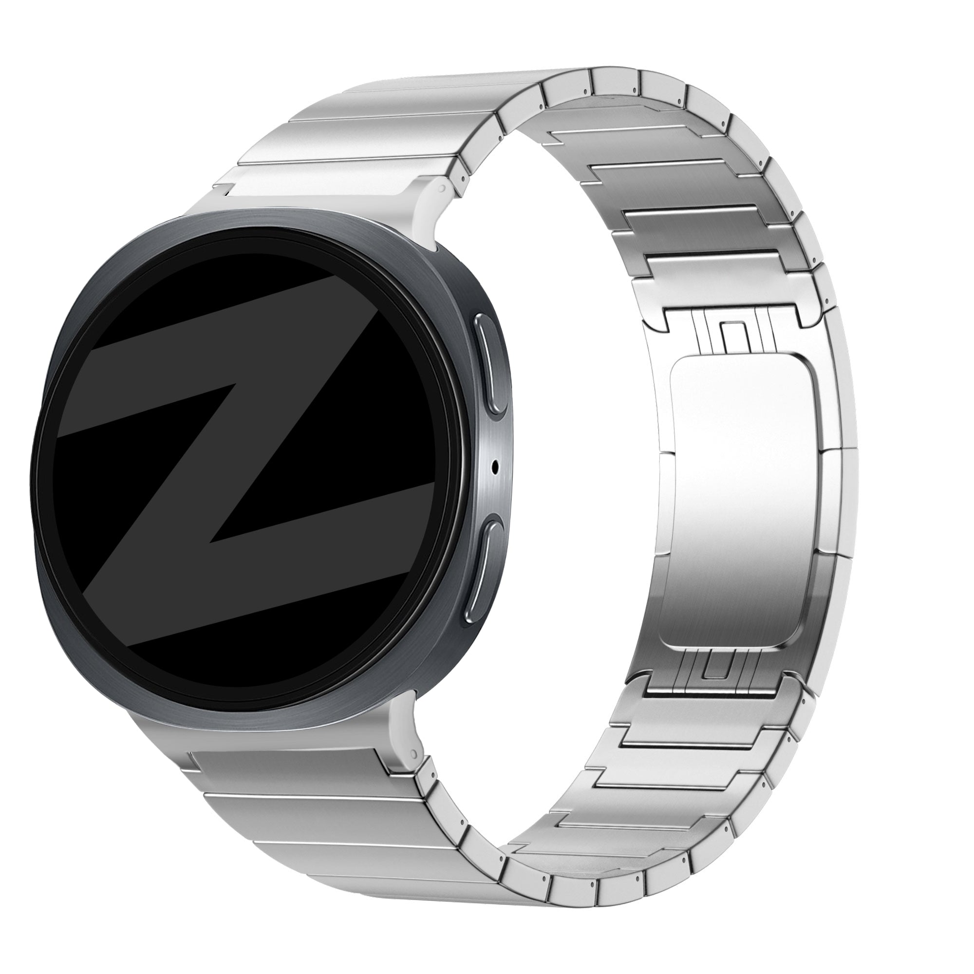 Bandz Samsung Galaxy Watch 8 - 44mm Titanium Strap 'One Bead' (Silver)