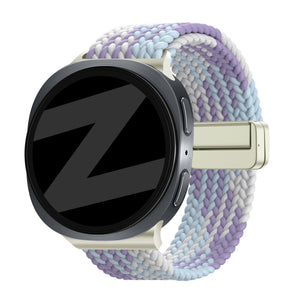 Bandz Samsung Galaxy Watch 9 - 44mm Magnetic Braided Strap (Purple Mix)