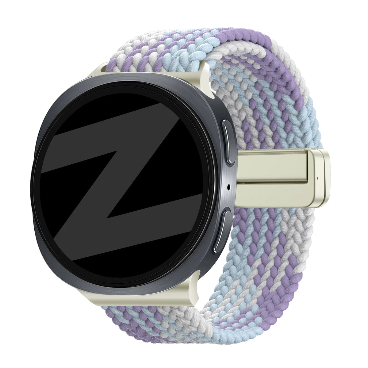 Bandz Samsung Galaxy Watch 9 - 44mm Magnetic Braided Strap (Purple Mix)