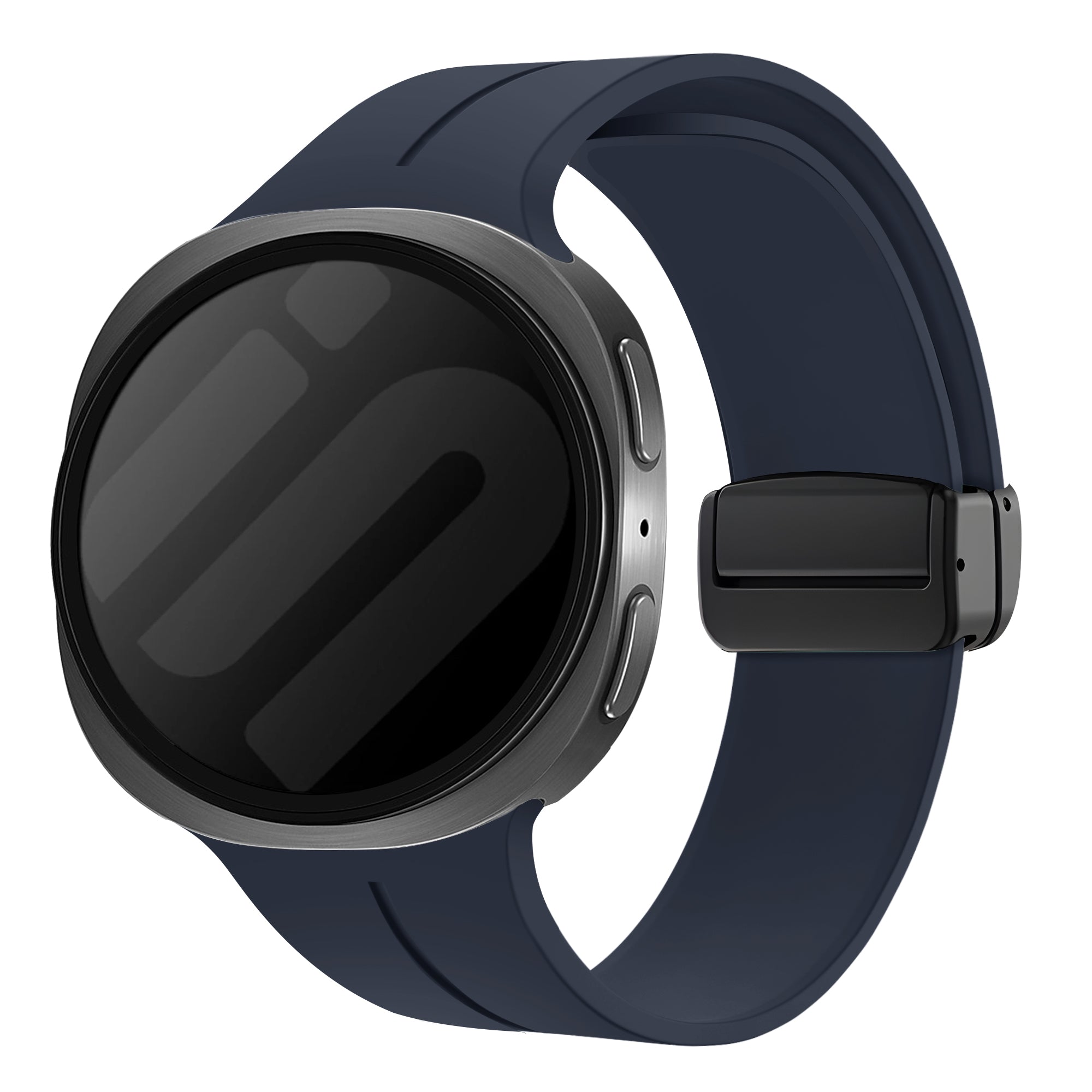 Samsung Galaxy Watch 9 - 40mm D-Buckle Silicone Strap (Dark Blue)