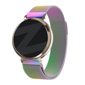 Milanese Loop Strap, on a watch, 3/4 front view