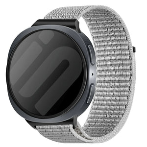 Nylon Strap, seashell, on a watch, 3/4 front view