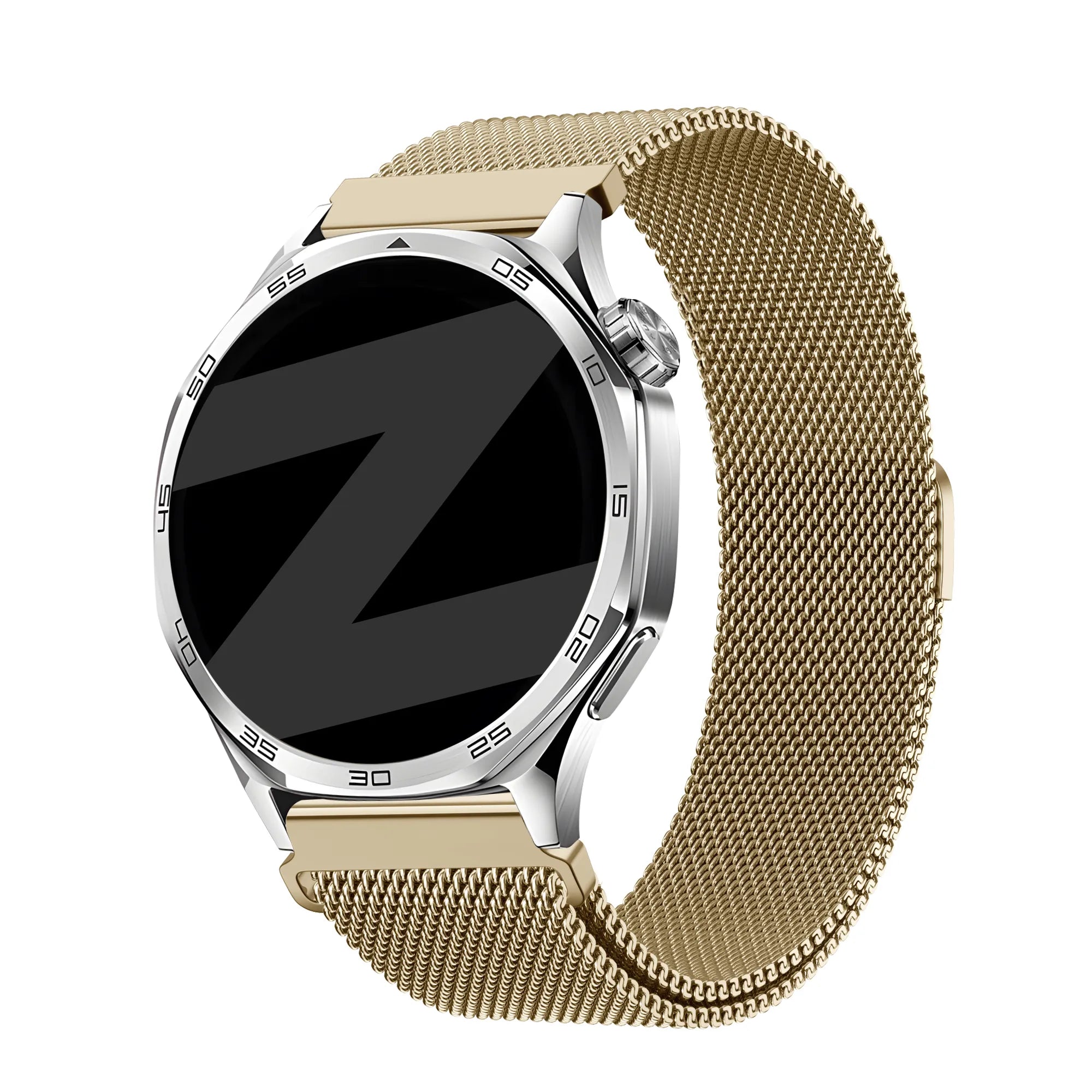 Bandz Huawei Watch GT 2 42mm Milanese Strap 'Easy fit' (Gold)