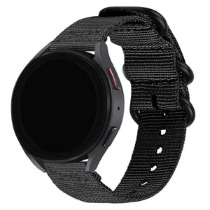 BALR Samsung Galaxy Watch 46mm Nylon Strap with Buckle (Black)