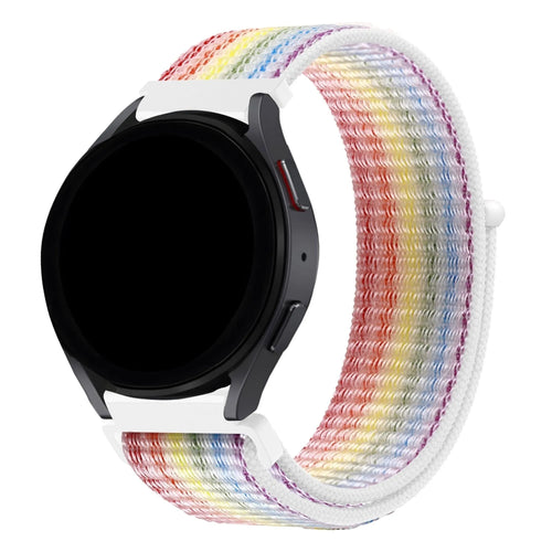Nylon Loop Strap, multicolour, on a watch, 3/4 front view