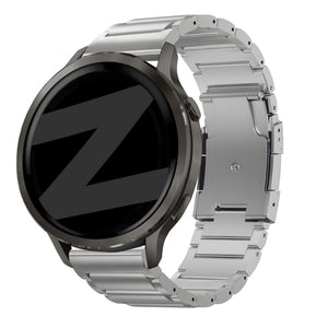 Bandz Garmin Forerunner 265 Titanium Link Strap (Silver)