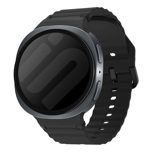Samsung Galaxy Watch 8 Classic Wave Silicone Strap (Black)