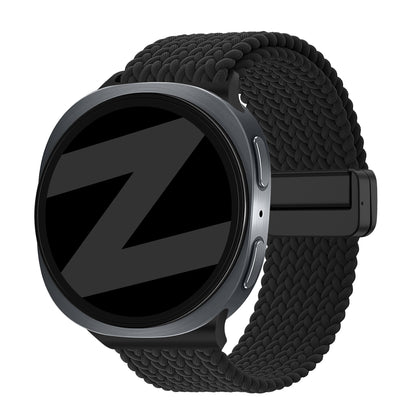 Bandz Samsung Galaxy Watch 9 - 44mm Magnetic Braided Strap (Black)