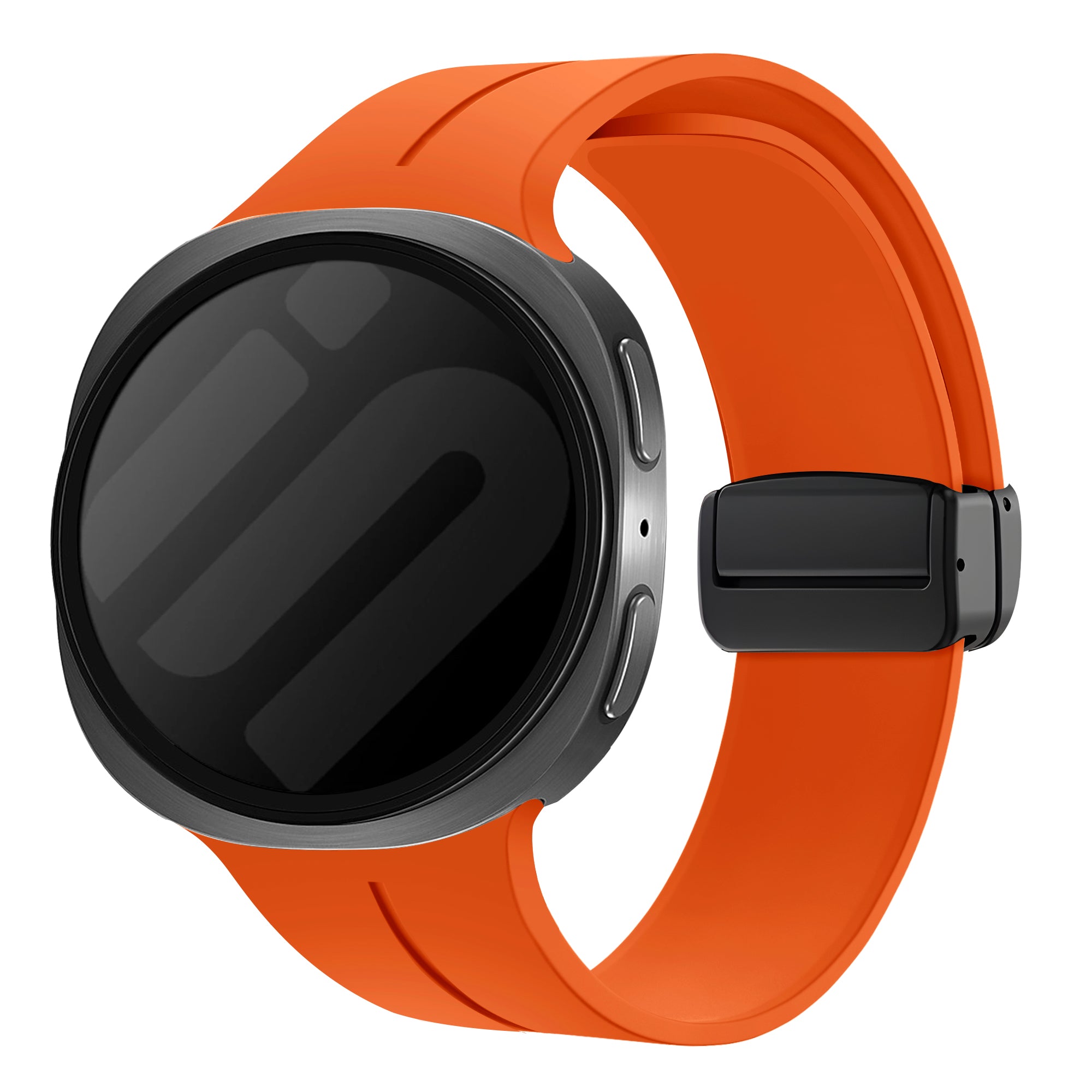 Samsung Galaxy Watch 9 - 44mm D-Buckle Silicone Strap (Orange)