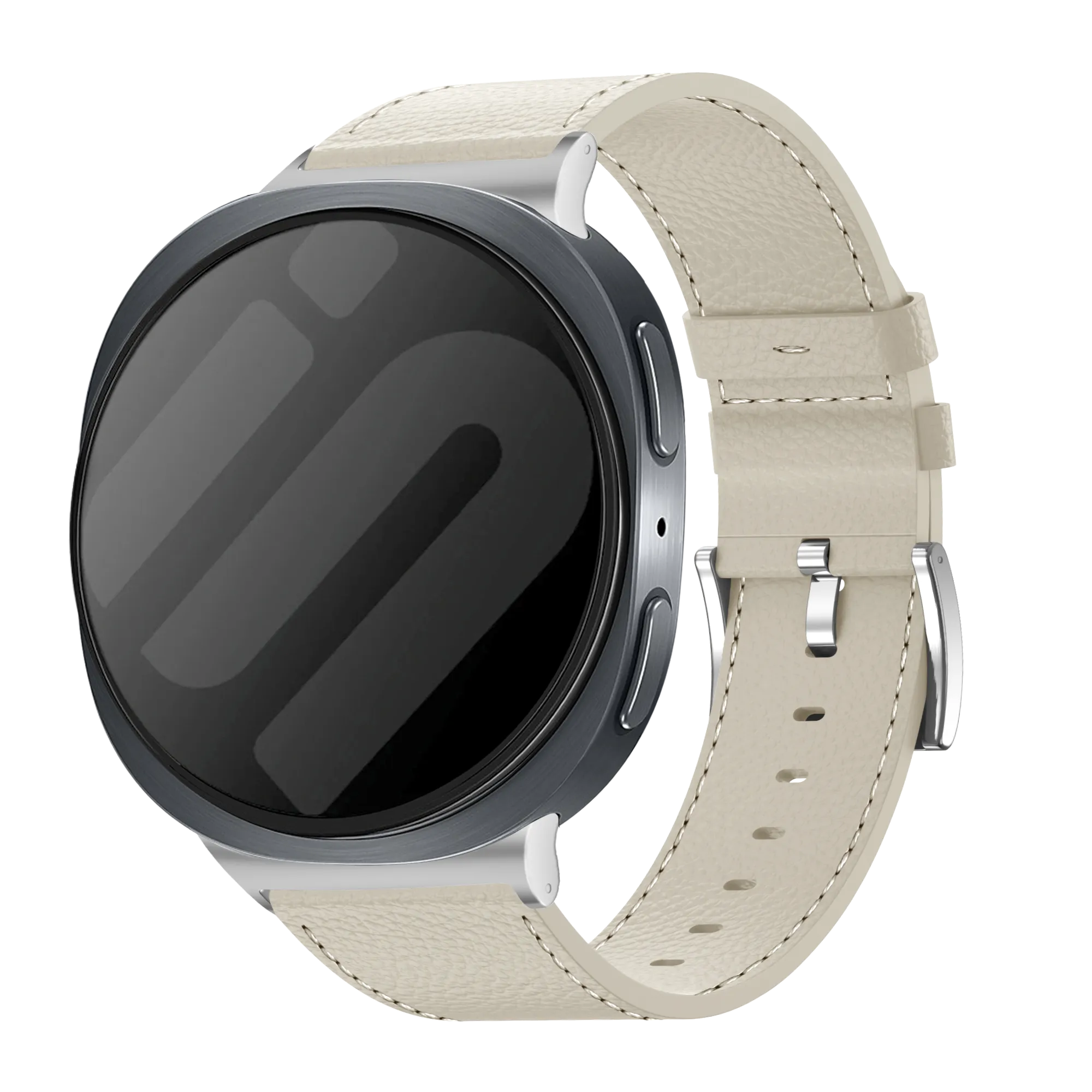 Samsung Galaxy Watch 8 Classic Leather Grain Strap (Beige)