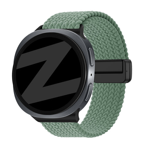 Bandz Samsung Galaxy Watch 9 - 44mm Magnetic Braided Strap (Viridian)