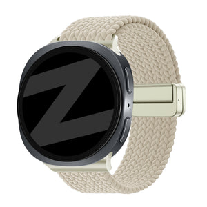 Bandz Samsung Galaxy Watch 9 - 44mm Magnetic Braided Strap (Starlight)