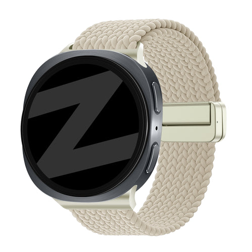 Bandz Samsung Galaxy Watch 9 - 44mm Magnetic Braided Strap (Starlight)