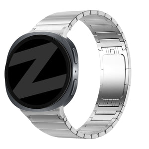 Bandz Samsung Galaxy Watch 8 Classic Titanium Strap 'One Bead' (Silver)