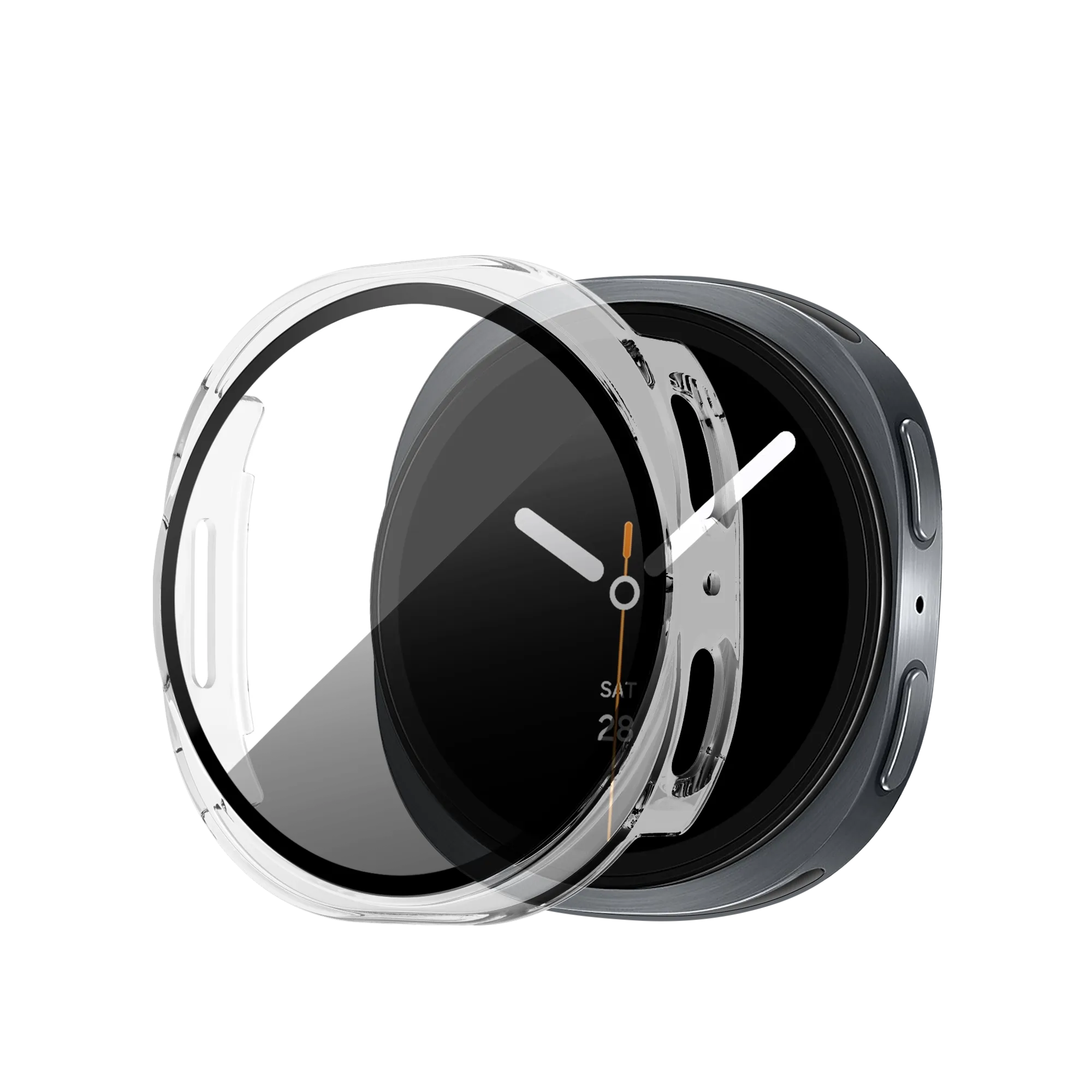 Bandz Samsung Galaxy Watch 8 - 40mm PC Cover with Glass (Transparent)