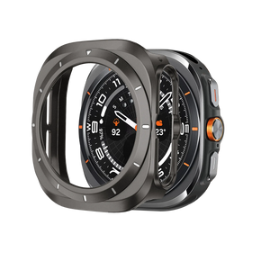 Bandz Samsung Galaxy Watch Ultra Bezel PC Case (Titanium Grey with White)