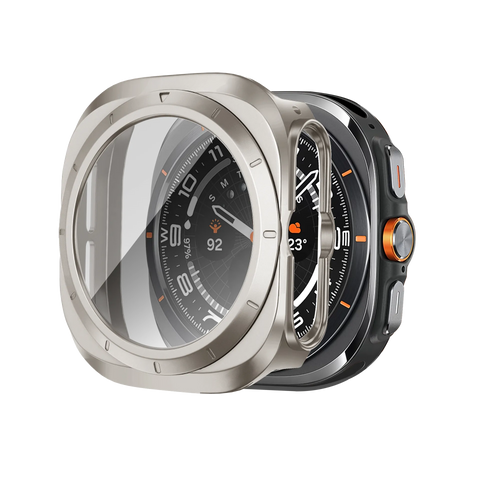 Bandz Samsung Galaxy Watch Ultra PC Case with Glass (Titanium)