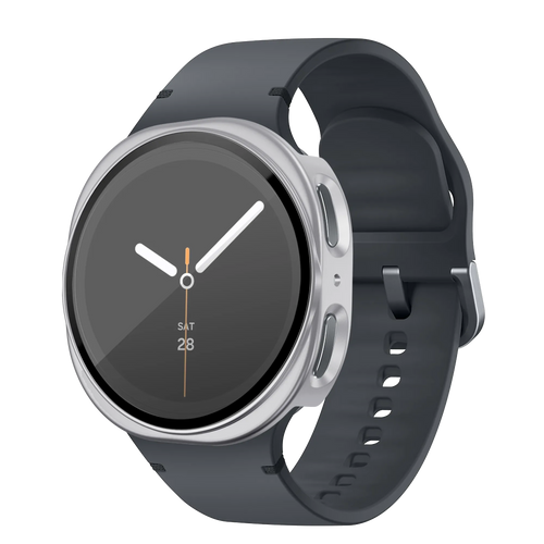 Bandz Samsung Galaxy Watch 8 - 40mm PC Cover with Glass (Silver)