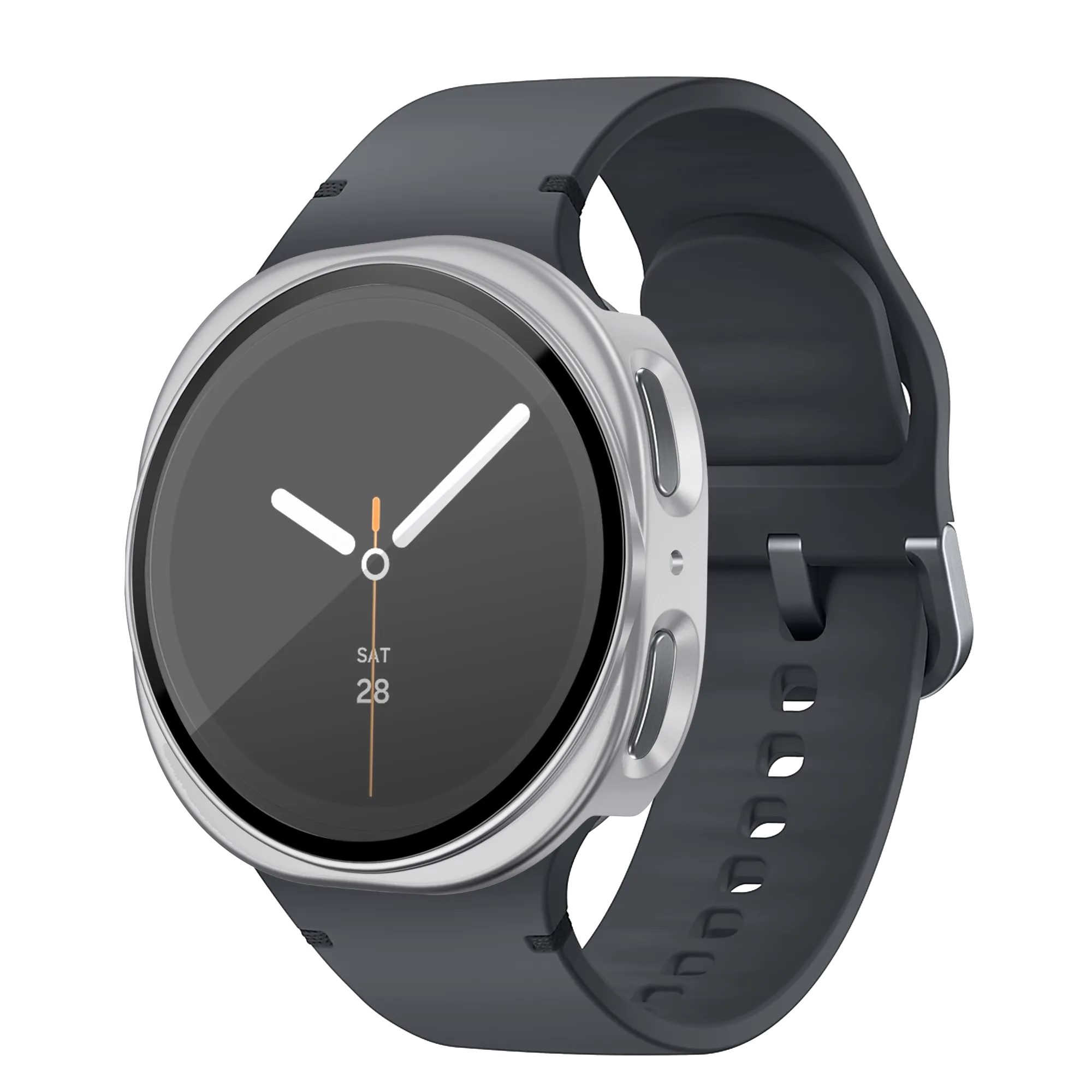 Bandz Samsung Galaxy Watch 8 - 40mm PC Cover with Glass (Silver)