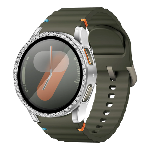 Samsung Galaxy Watch 7 - 40mm Diamond Case with Glass (Silver)
