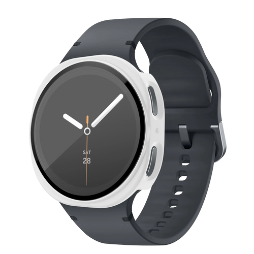 Bandz Samsung Galaxy Watch 8 - 40mm PC Cover with Glass (White)