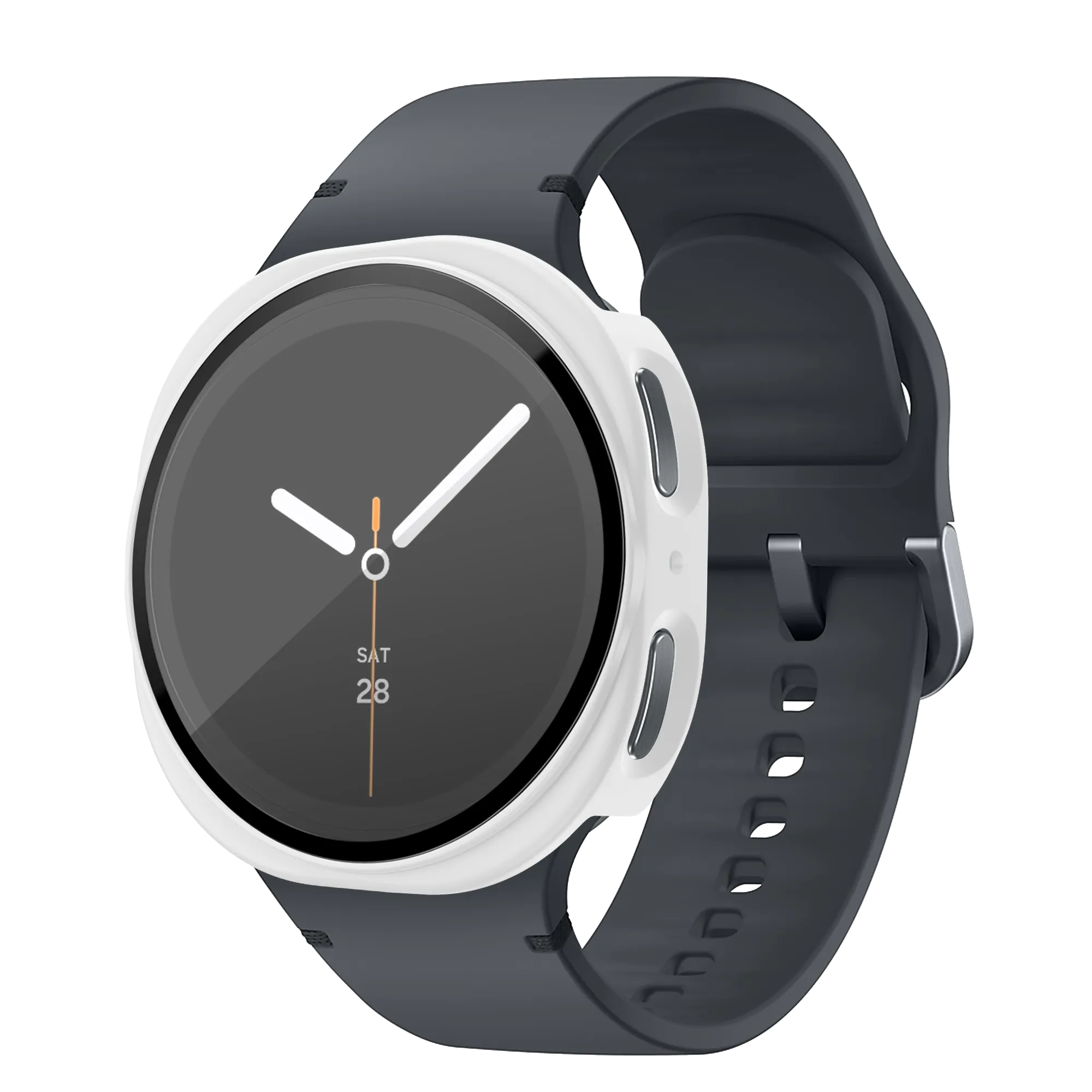 Bandz Samsung Galaxy Watch 8 - 44mm PC Cover with Glass (White)