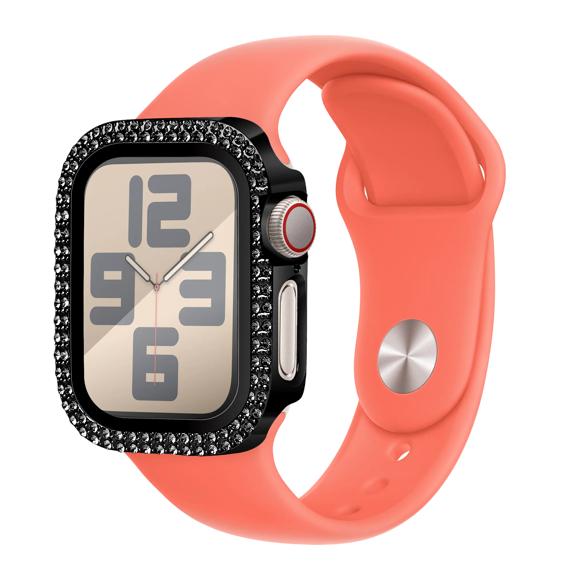 Bandz Apple Watch 10/11 - 42mm Diamond Case with Glass (Black)