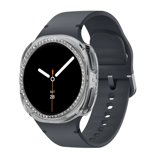 Bandz Samsung Galaxy Watch 8 - 40mm Diamond PC Case (Transparent)