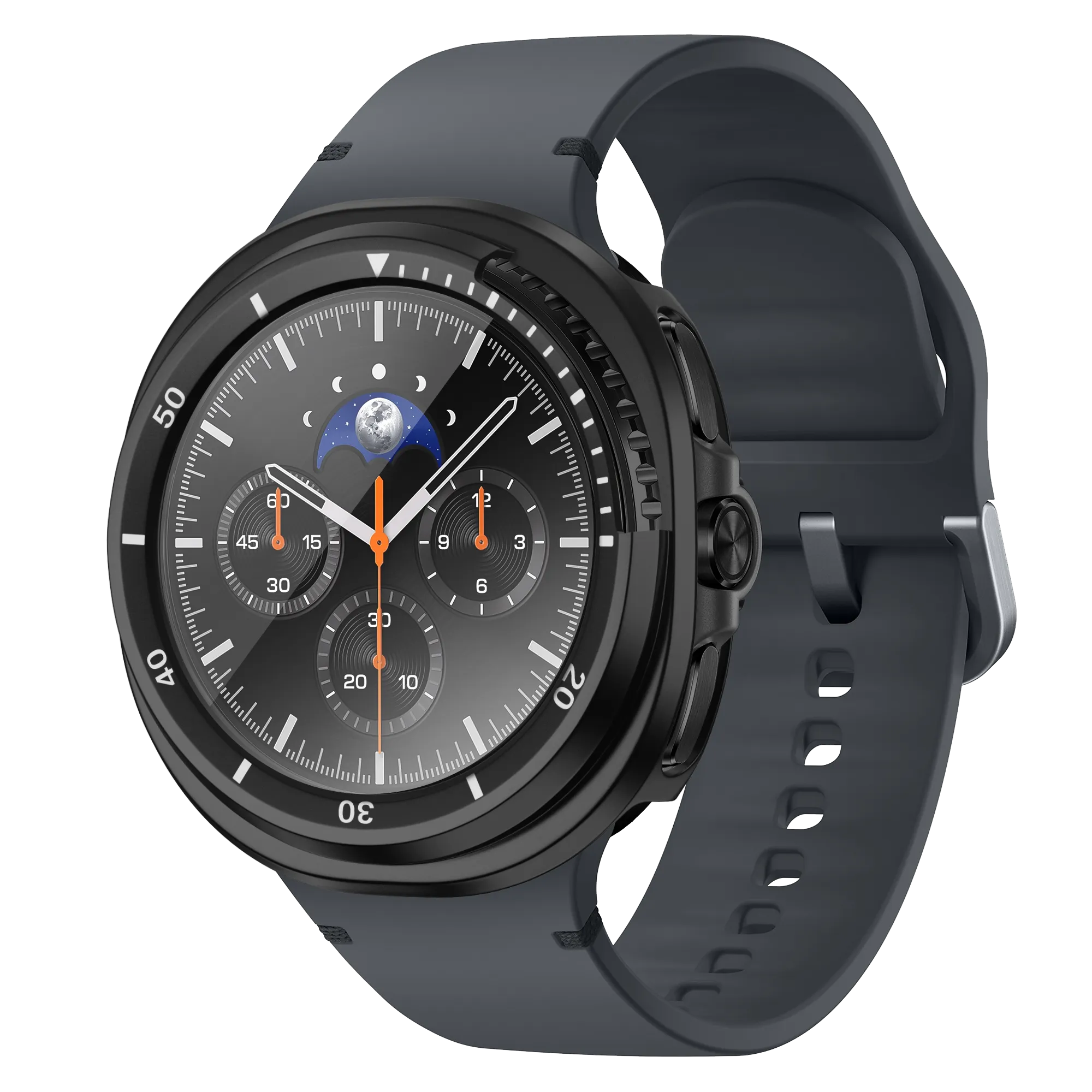 Bandz Samsung Galaxy Watch 8 Classic Bezel Cover with Glass (Black/White)
