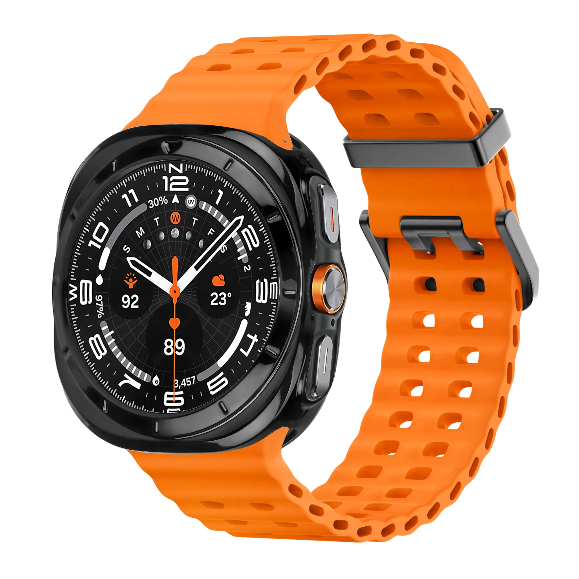 Bandz Samsung Galaxy Watch Ultra Galvanized TPU Case  (Black)