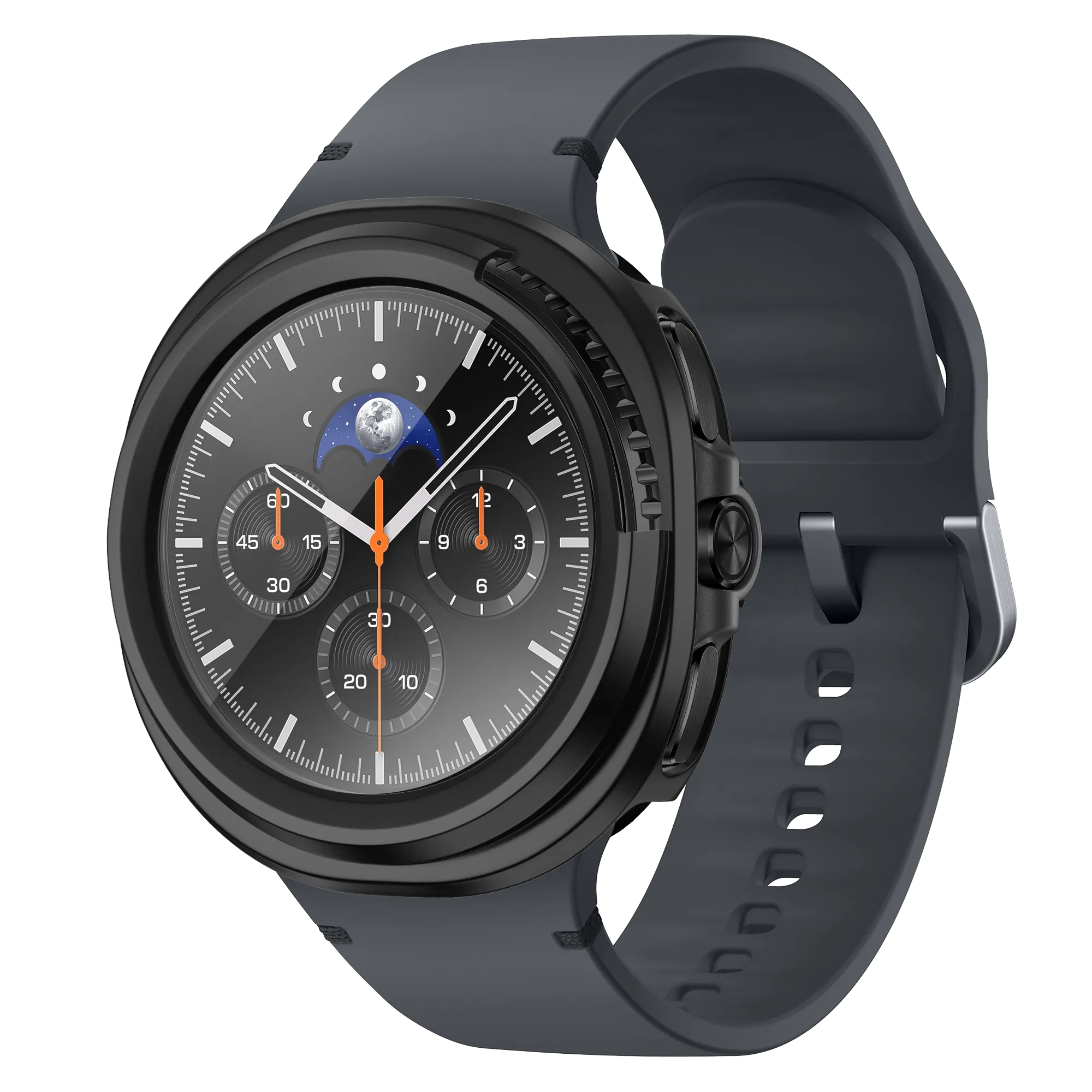 Bandz Samsung Galaxy Watch 8 Classic PC Cover with Glass (Black)