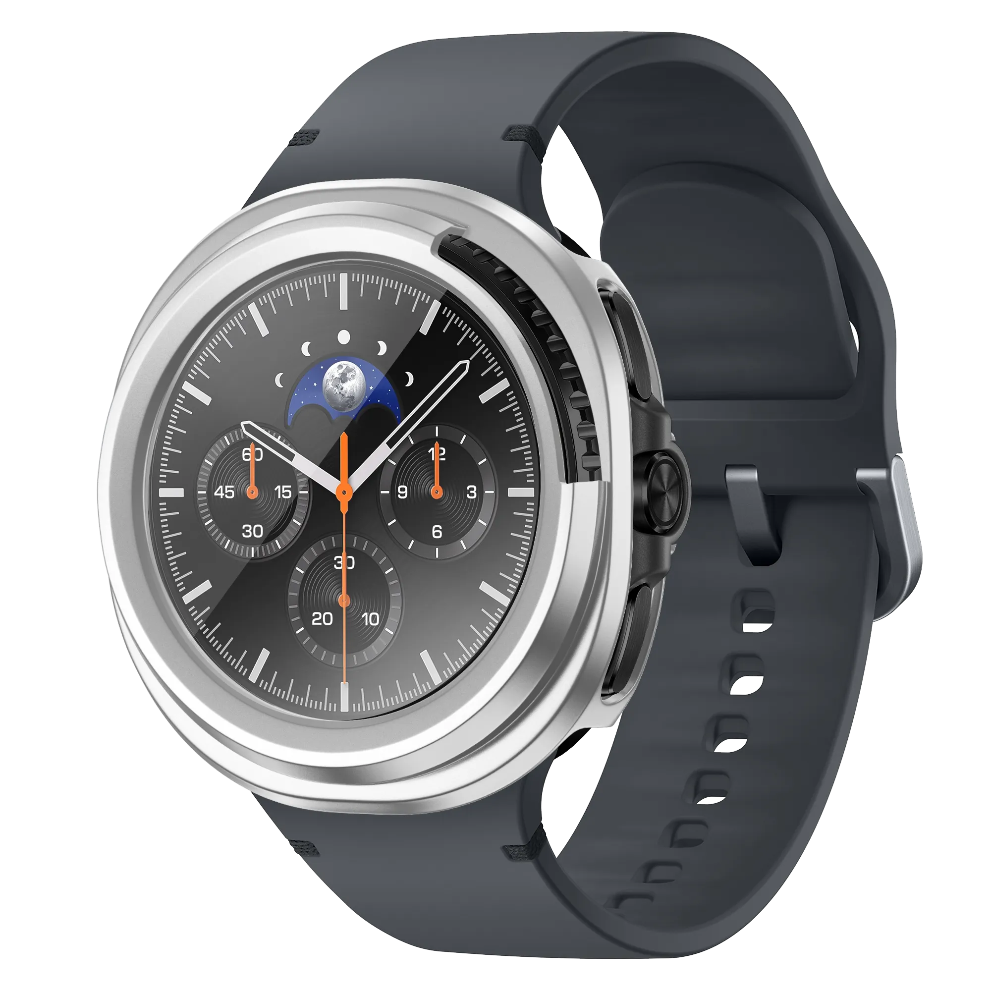 Bandz Samsung Galaxy Watch 8 Classic PC Cover with Glass (Silver)