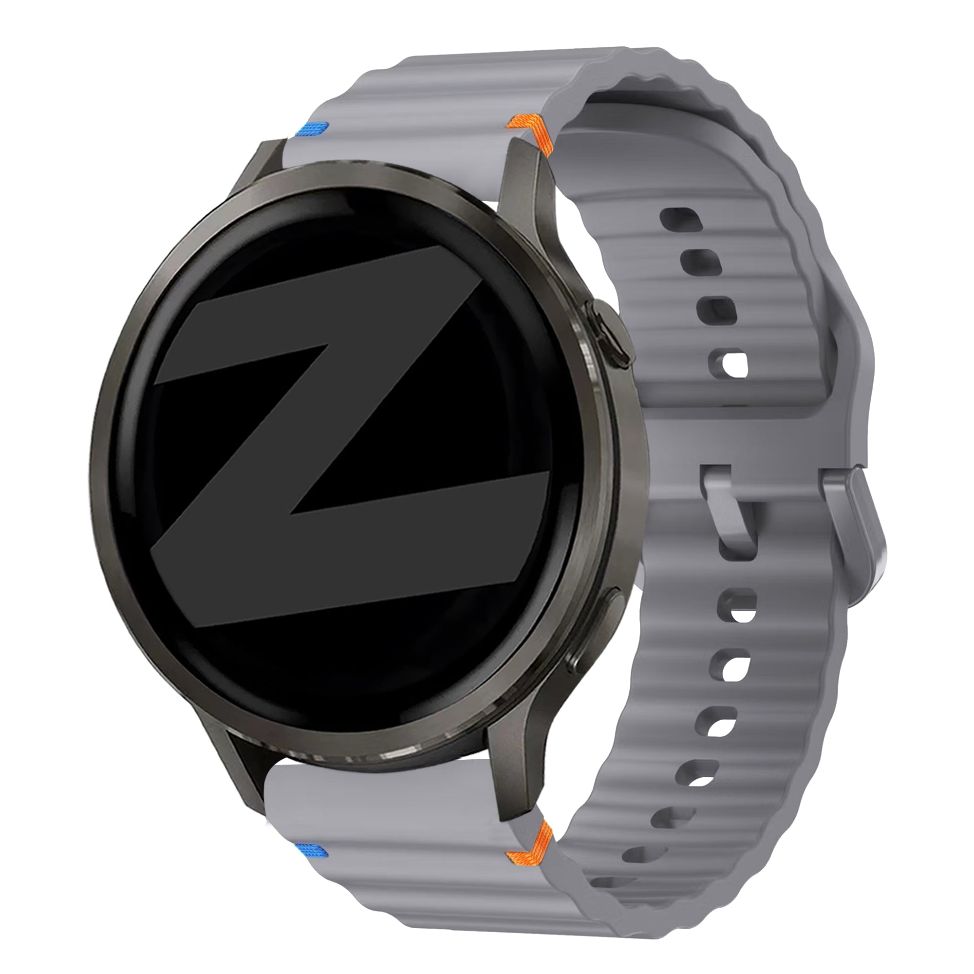 Bandz Garmin Vivoactive 4 Silicone Strap 'Wave' (Dark Grey)