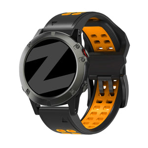 Bandz Garmin Tactix 8 - 47mm Buckled Sport Strap (Black/Orange)