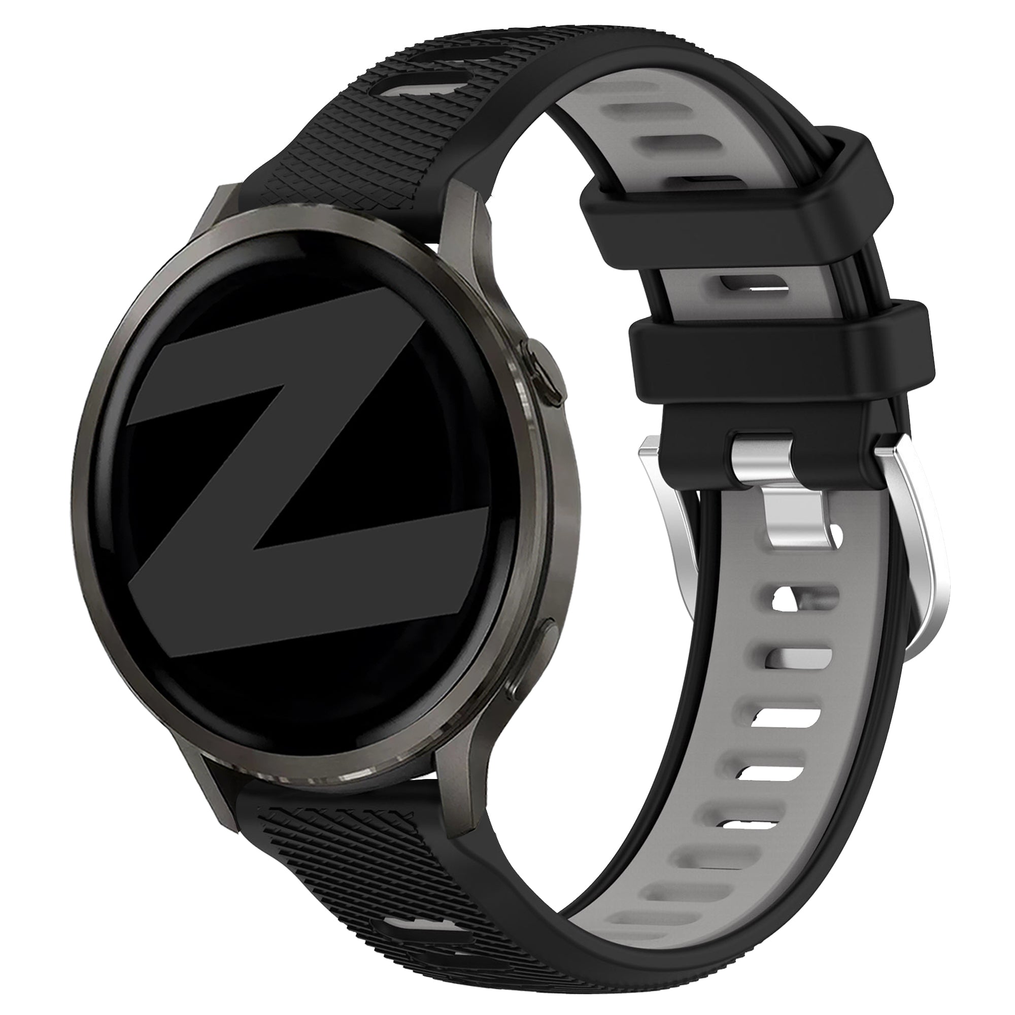 Bandz Garmin Vivomove 3s Sport Strap with Buckle (Black/Grey)