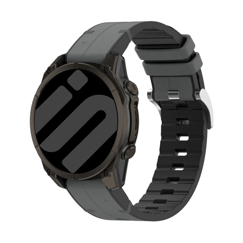 Garmin Quatix 3 / 6x / 7x Solar Leather Hybrid Strap (Grey)