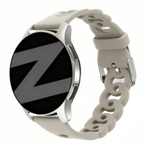 Bandz Xiaomi Amazfit GTS Silicone Strap 'Chains' (Light Grey)