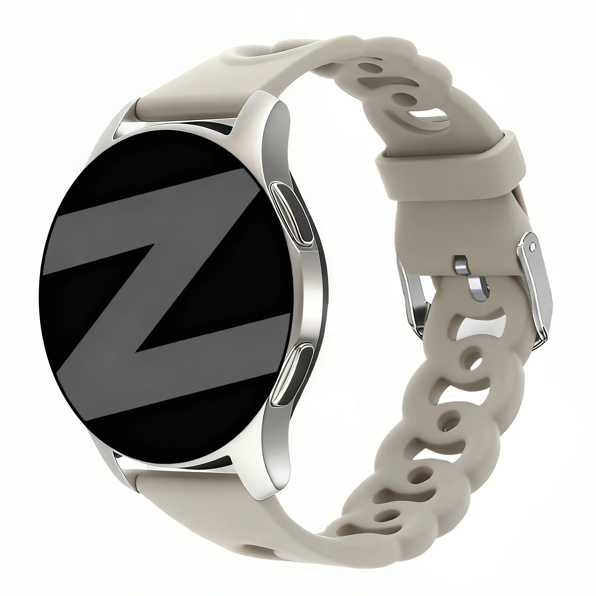 Bandz Xiaomi Amazfit GTS Silicone Strap 'Chains' (Light Grey)