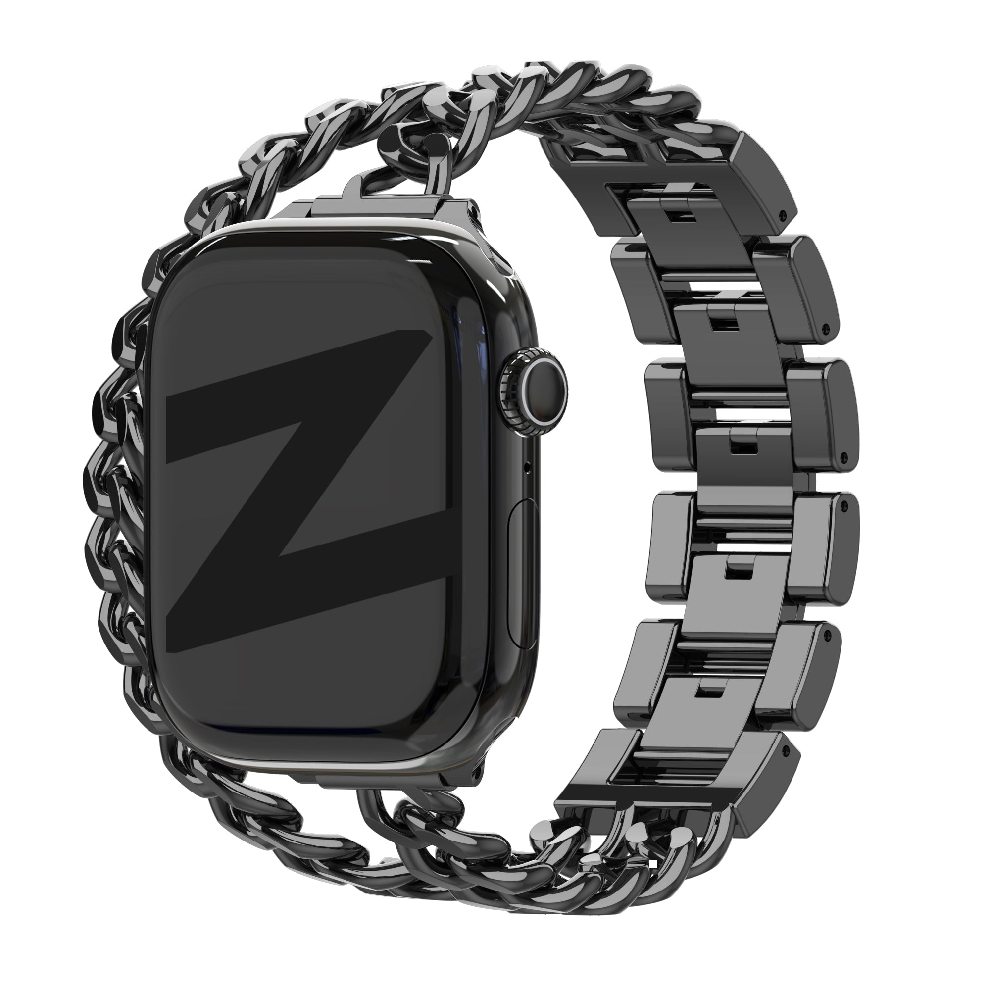 Bandz Apple Watch Steel Strap 'Double Tour' (Black)