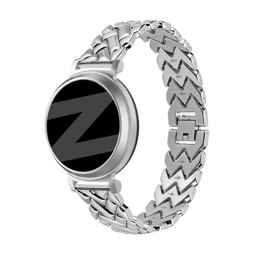 Bandz Pebble Round 2 - 14mm Metal Strap 'V-Type' (Silver)