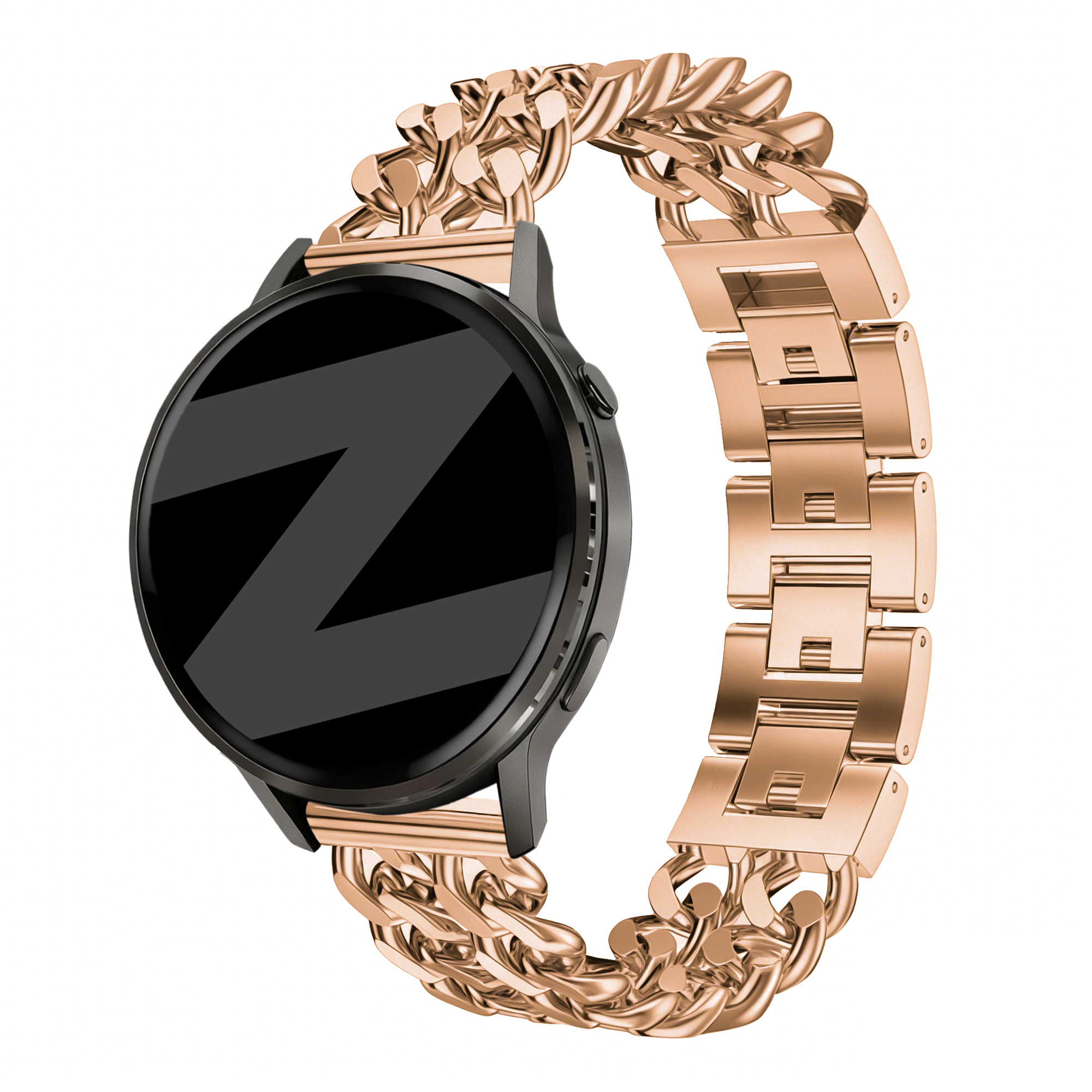 Bandz Coros Apex - 42mm Metal Strap 'Double Chains' (Rose Gold)