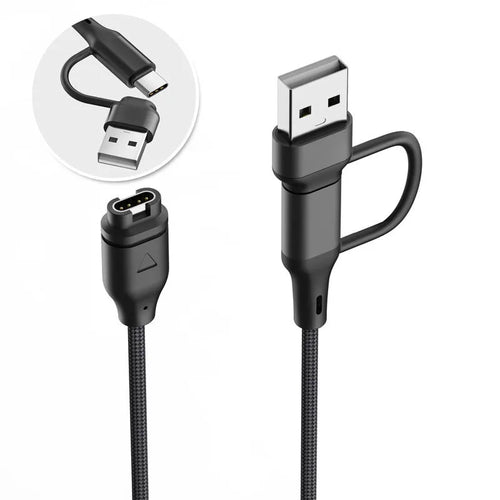 Strap-it USB-A & C 2in1 Braided Garmin Forerunner 265s Charger